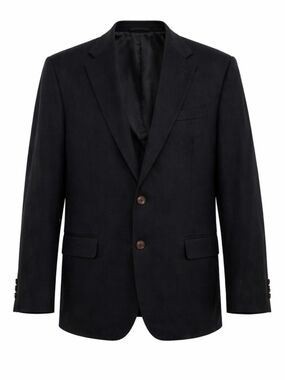 Ferrini Wool Cashmere Blazer Men’s 44L Black Sport Coat Luxury